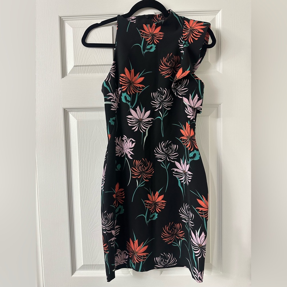 Black Halo Women’s Pabla Black Floral Mini Dress Size 2